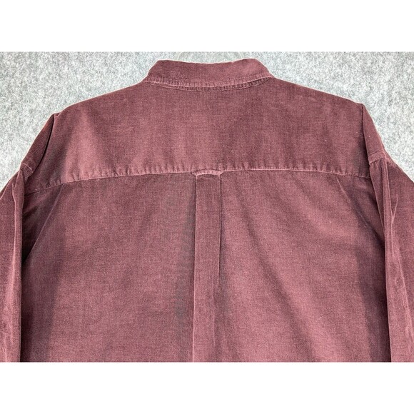 Roundtree & Yorke Outdoors Corduroy Button Down Shirt Men’s 3XLT Purple - Picture 4 of 8